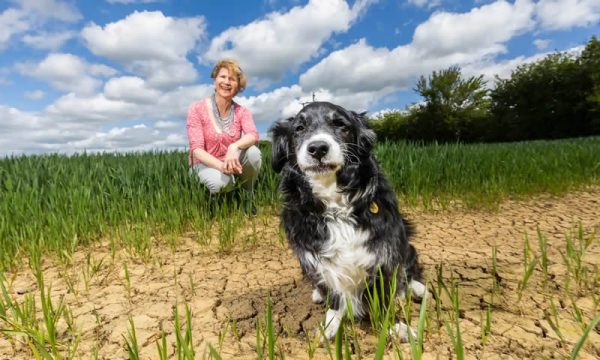Dr Arielle Griffiths and Ruff vegan dog