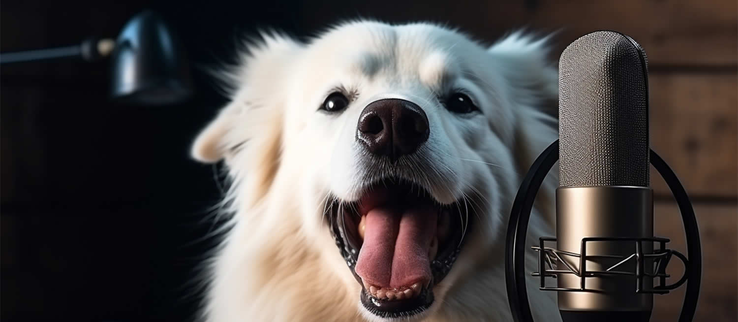 Podcast smiling dog